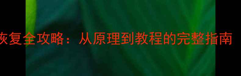 图片 抖音后台数据恢复全攻略：从原理到教程的完整指南（附恢复步骤）