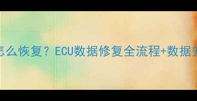 图片 换电瓶后车载数据丢失怎么恢复？ECU数据修复全流程+数据安全指南（附工具推荐）