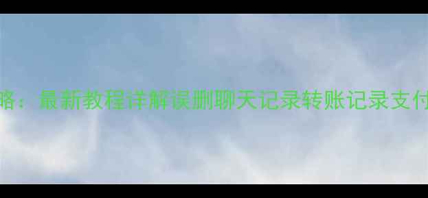 图片 支付宝数据恢复全攻略：最新教程详解误删聊天记录转账记录支付密码的8种专业方法2