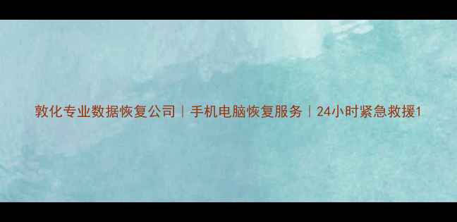 图片 敦化专业数据恢复公司｜手机电脑恢复服务｜24小时紧急救援1