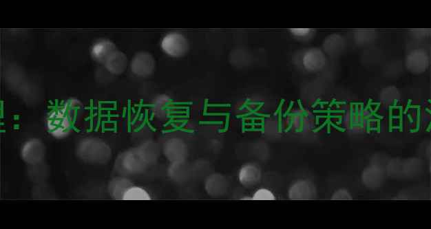 图片 数据库全生命周期管理：数据恢复与备份策略的深度及企业级容灾方案