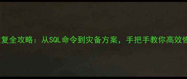 图片 数据库恢复全攻略：从SQL命令到灾备方案，手把手教你高效恢复数据1
