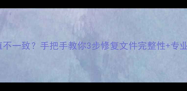 图片 数据恢复MD5值不一致？手把手教你3步修复文件完整性+专业避坑指南🔒💻