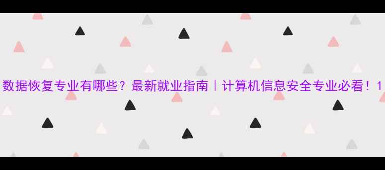 图片 数据恢复专业有哪些？最新就业指南｜计算机信息安全专业必看！1