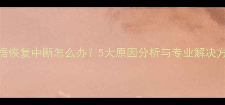 图片 数据恢复中断怎么办？5大原因分析与专业解决方案