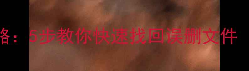 图片 数据恢复全攻略：5步教你快速找回误删文件（附详细教程）