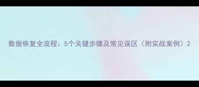 图片 数据恢复全流程：5个关键步骤及常见误区（附实战案例）2
