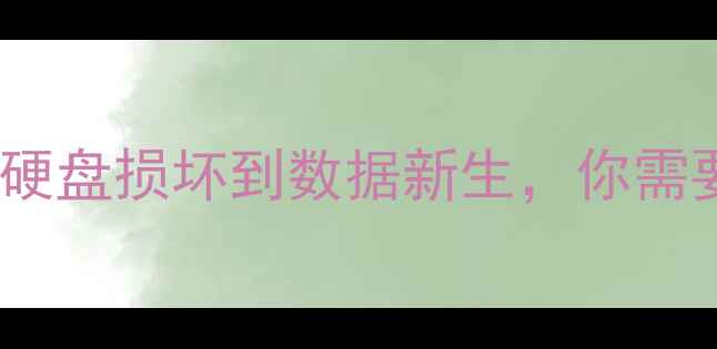 数据恢复全流程从硬盘损坏到数据新生你需要了解的6个关键步骤