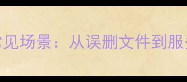 图片 数据恢复十大常见场景：从误删文件到服务器宕机全指南
