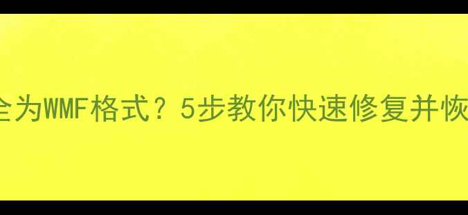 图片 数据恢复后全为WMF格式？5步教你快速修复并恢复原始文件1