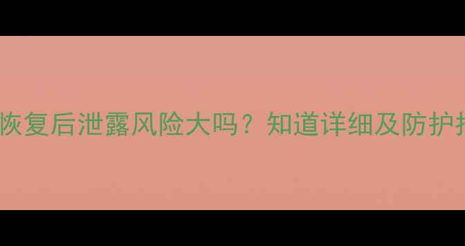 数据恢复后泄露风险大吗知道详细及防护指南