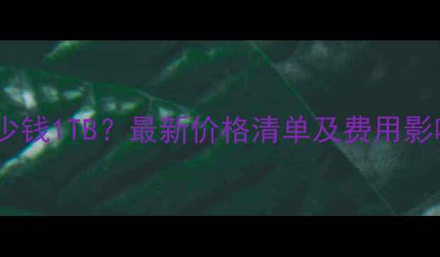 数据恢复多少钱1TB最新价格清单及费用影响因素深度
