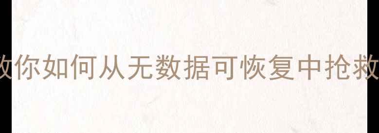 数据恢复失败专业团队教你如何从无数据可恢复中抢救关键文件附操作指南