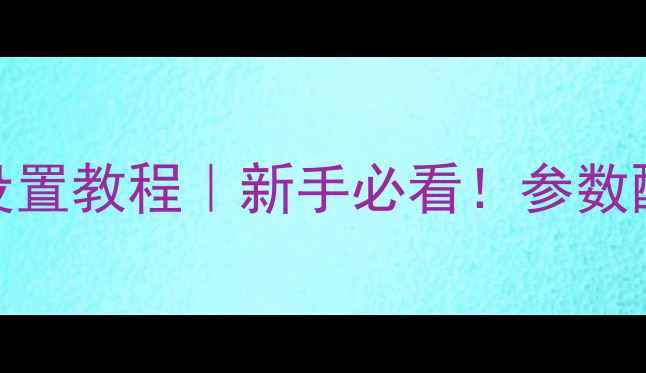 数据恢复工具夹头设置教程新手必看参数配置操作技巧全