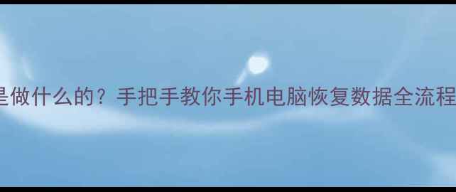 图片 数据恢复工程师是做什么的？手把手教你手机电脑恢复数据全流程（附免费工具）1