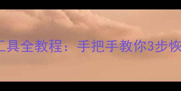 图片 数据恢复必看！Vxid工具全教程：手把手教你3步恢复手机电脑丢失文件1