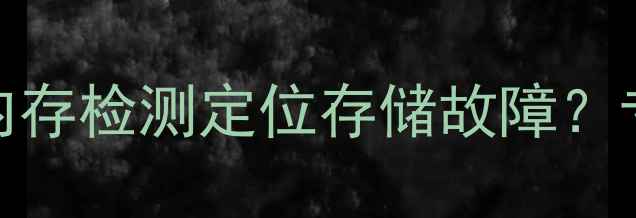 图片 数据恢复必看：如何通过内存检测定位存储故障？专业诊断工具与操作指南全