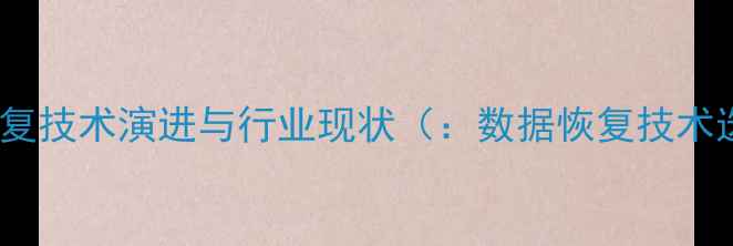 数据恢复技术演进与行业现状数据恢复技术迭代