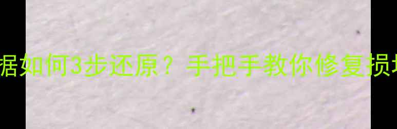 图片 数据恢复教程｜错误数据如何3步还原？手把手教你修复损坏文件（附工具推荐）1