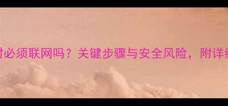 图片 数据恢复时必须联网吗？关键步骤与安全风险，附详细操作指南