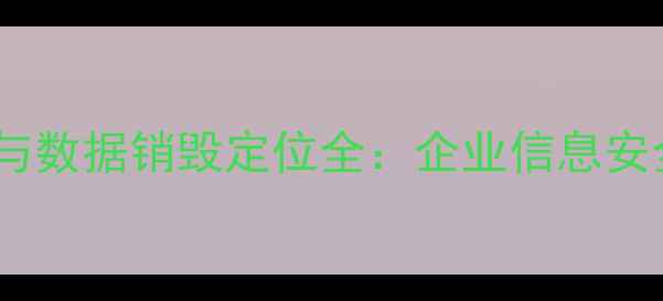 图片 数据恢复服务与数据销毁定位全：企业信息安全双保险指南1