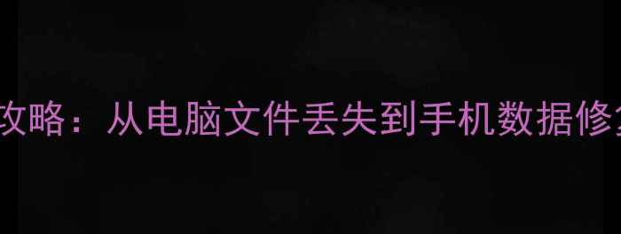 数据恢复服务全攻略从电脑文件丢失到手机数据修复的5大解决方案