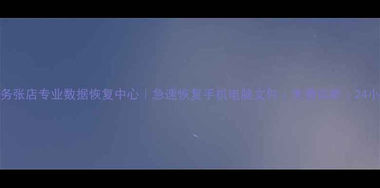 数据恢复服务张店专业数据恢复中心急速恢复手机电脑文件免费诊断24小时在线客服