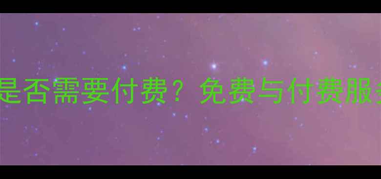 数据恢复服务是否需要付费免费与付费服务的本质区别