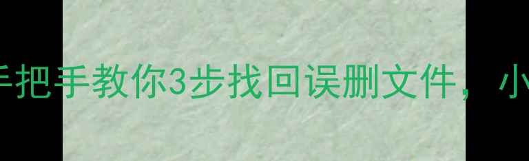 图片 数据恢复灰烬使者｜手把手教你3步找回误删文件，小白也能变大神！💻🔥1