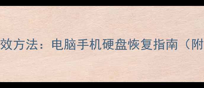 图片 数据恢复的5种高效方法：电脑手机硬盘恢复指南（附详细操作步骤）2