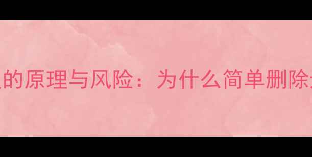 图片 数据恢复的原理与风险：为什么简单删除还不够？