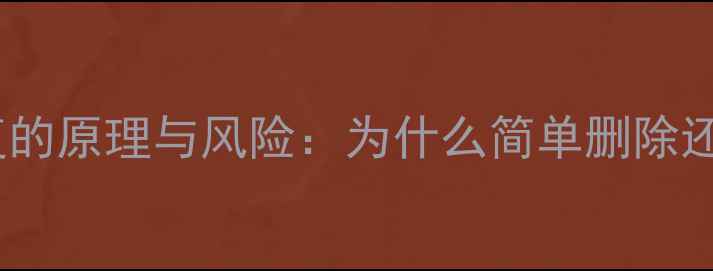 图片 数据恢复的原理与风险：为什么简单删除还不够？1