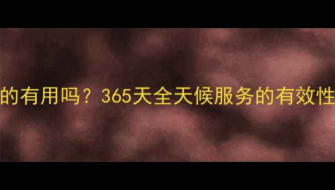 图片 数据恢复真的有用吗？365天全天候服务的有效性及选择指南
