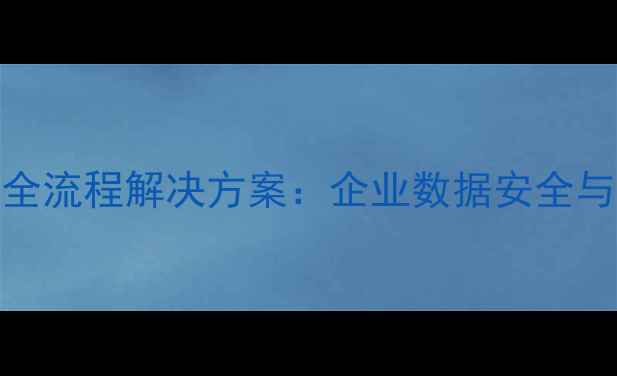 图片 数据恢复管理全流程解决方案：企业数据安全与灾难恢复指南