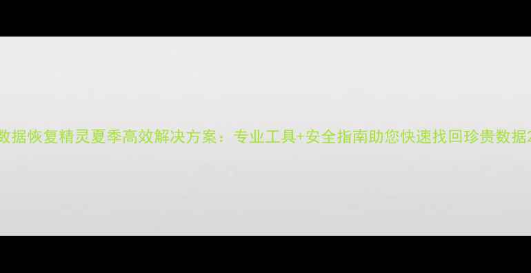 图片 数据恢复精灵夏季高效解决方案：专业工具+安全指南助您快速找回珍贵数据2