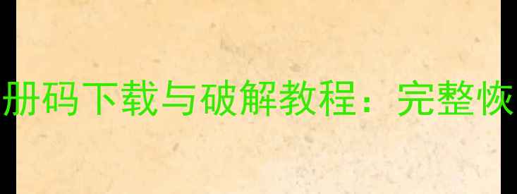 数据恢复精灵破解版注册码下载与破解教程完整恢复丢失文件的终极指南