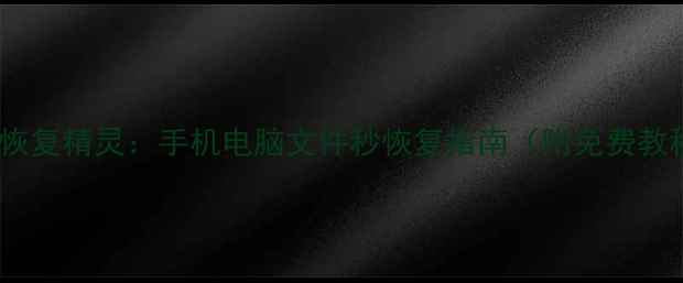 图片 数据恢复精灵：手机电脑文件秒恢复指南（附免费教程）1