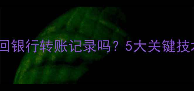 图片 数据恢复能找回银行转账记录吗？5大关键技术与操作指南1