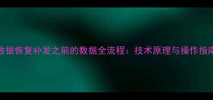 数据恢复补发之前的数据全流程技术原理与操作指南