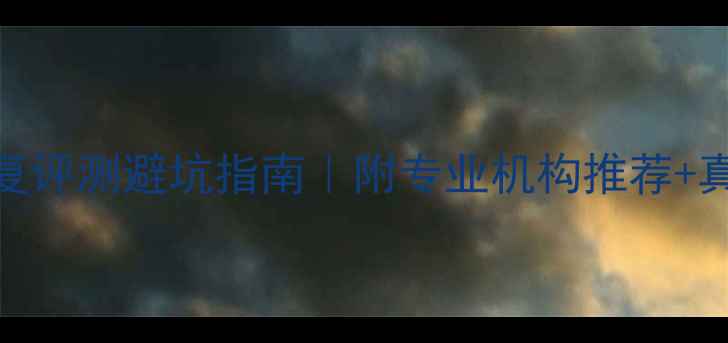 图片 数据恢复评测避坑指南｜附专业机构推荐+真实案例