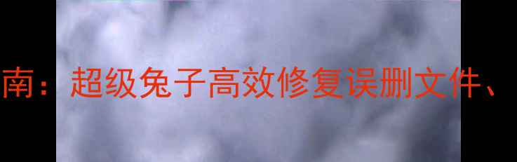 数据恢复软件终极指南超级兔子高效修复误删文件恢复丢失数据全攻略