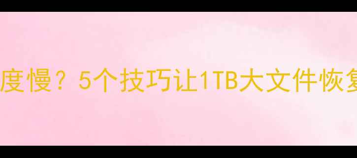 图片 数据恢复速度慢？5个技巧让1TB大文件恢复快3倍！✨
