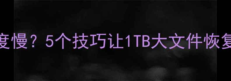图片 数据恢复速度慢？5个技巧让1TB大文件恢复快3倍！✨2