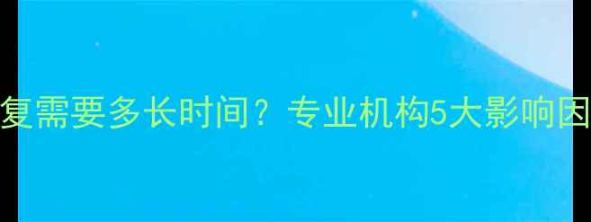图片 数据恢复需要多长时间？专业机构5大影响因素深度