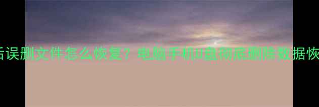 图片 数据清理后误删文件怎么恢复？电脑手机U盘彻底删除数据恢复全攻略1