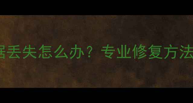 数据线晒伤后数据丢失怎么办专业修复方法与数据恢复指南