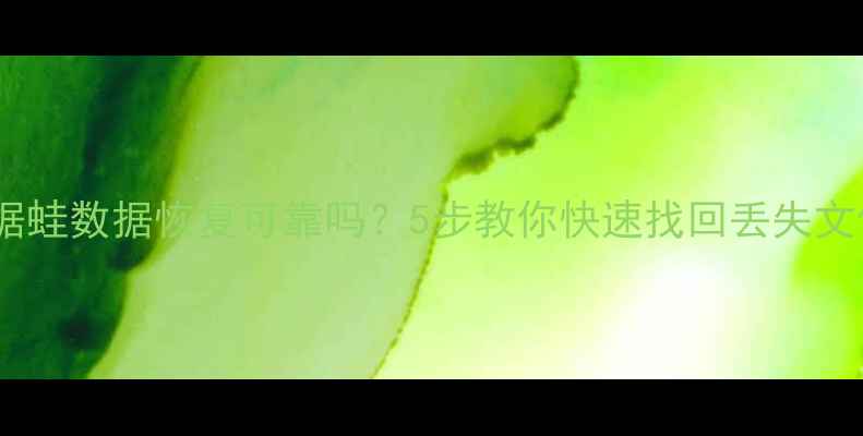 图片 数据蛙数据恢复可靠吗？5步教你快速找回丢失文件2