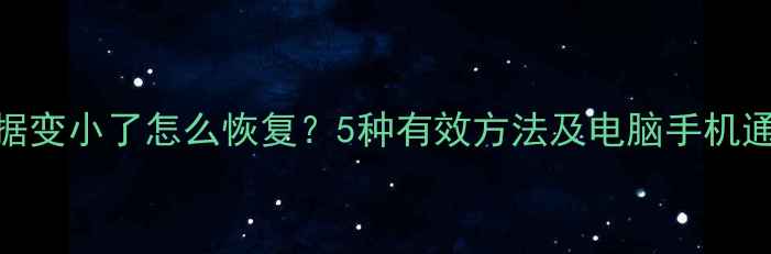 文档数据变小了怎么恢复5种有效方法及电脑手机通用指南