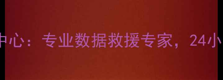 新昌县数据恢复服务中心专业数据救援专家24小时守护数字资产安全