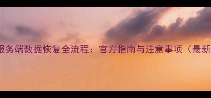 图片 新页服务端数据恢复全流程：官方指南与注意事项（最新版）2